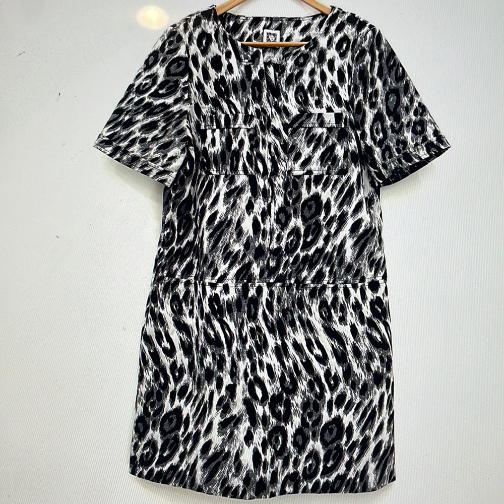 ANNE KLEIN KREE VINTAGE ANIMAL PRINT DRESS.